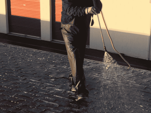 Roof Washing In Action